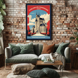 Majestic French Architecture Vintage Travel Poster PosterGoat