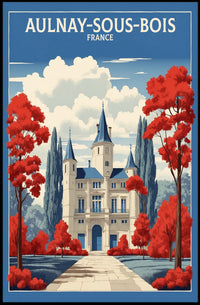 Majestic French Chateau Travel Poster PosterGoat