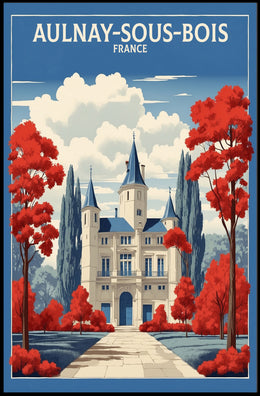 Majestic French Chateau Travel Poster PosterGoat