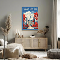 Majestic French Chateau Travel Poster PosterGoat