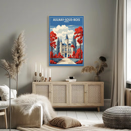 Majestic French Chateau Travel Poster PosterGoat