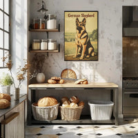 Majestic German Shepherd Vintage Dog Breed Poster PosterGoat