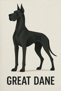 Majestic Great Dane Minimalist Design Dog Breed Poster PosterGoat