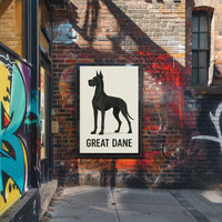 Majestic Great Dane Minimalist Design Dog Breed Poster PosterGoat