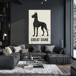 Majestic Great Dane Minimalist Design Dog Breed Poster PosterGoat