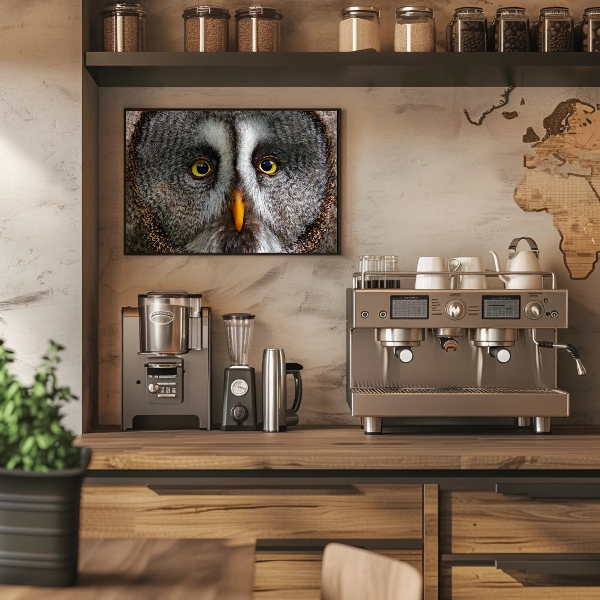Majestic Great Grey Owl Wildlife Animal Poster PosterGoat