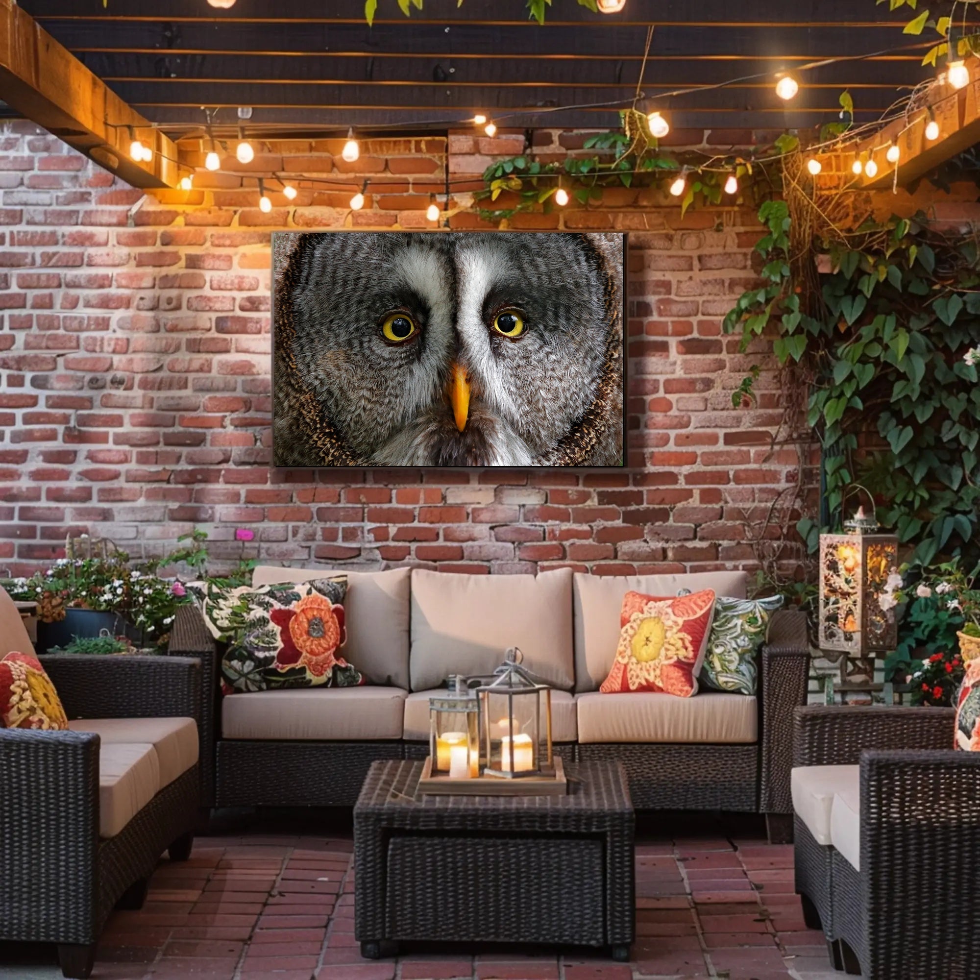 Majestic Great Grey Owl Wildlife Animal Poster PosterGoat