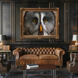 Majestic Great Grey Owl Wildlife Animal Poster PosterGoat