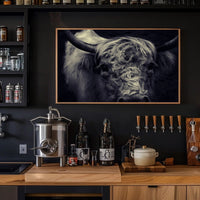 Majestic Highland Cow Portrait Rich in Detail Animal Poster PosterGoat