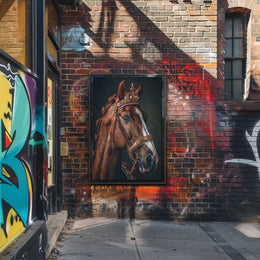 Majestic Horse with Crown Animal Poster PosterGoat