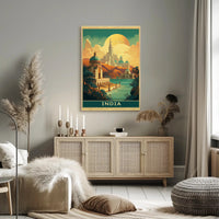 Majestic Indian-Inspired Cityscape Fantasy or Mythology Poster PosterGoat