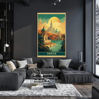 Majestic Indian-Inspired Cityscape Fantasy or Mythology Poster PosterGoat