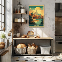 Majestic Indian-Inspired Cityscape Fantasy or Mythology Poster PosterGoat