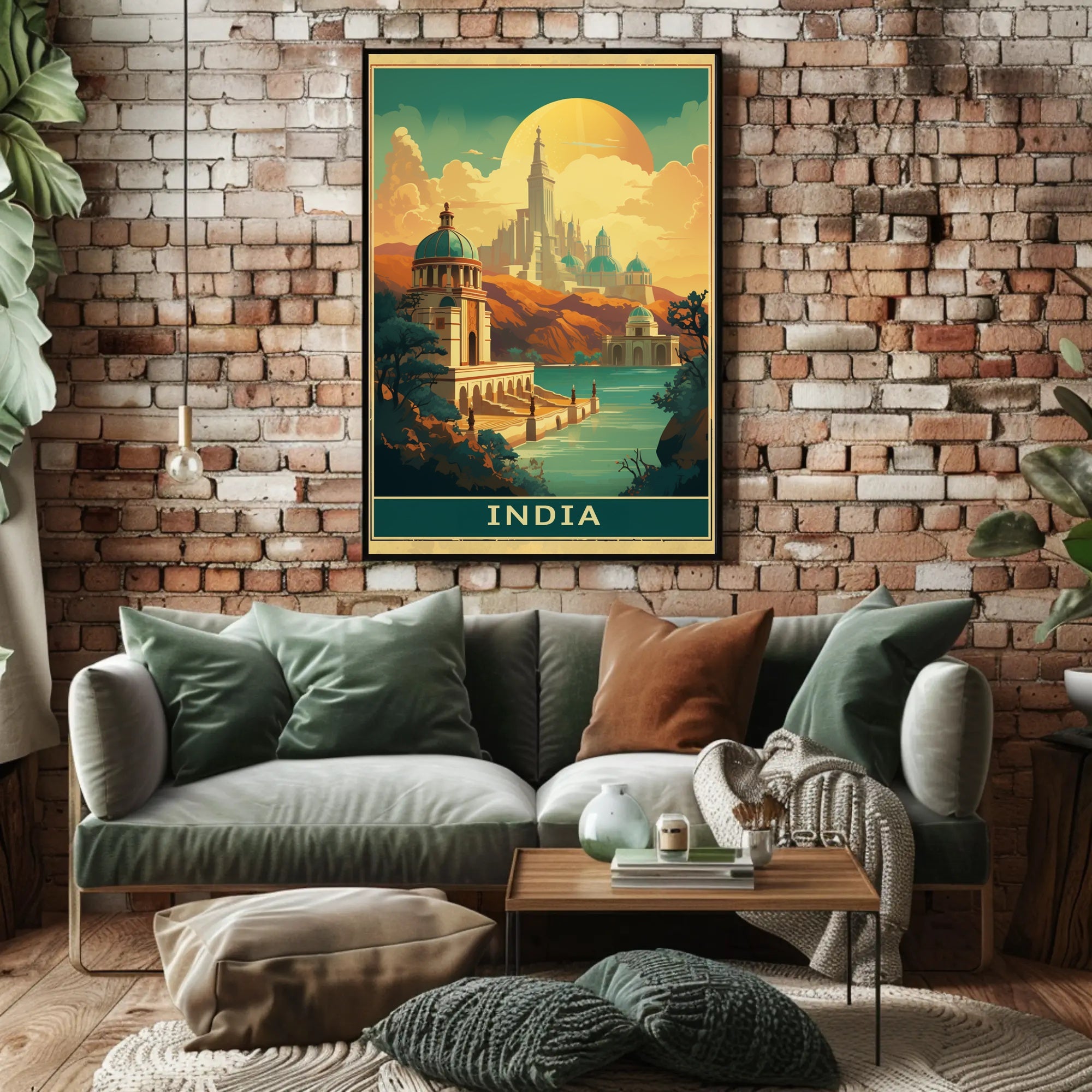 Majestic Indian-Inspired Cityscape Fantasy or Mythology Poster PosterGoat
