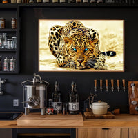 Majestic Leopard Close-Up Art - Animal Poster PosterGoat