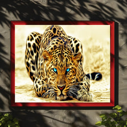 Majestic Leopard Close-Up Art - Animal Poster PosterGoat