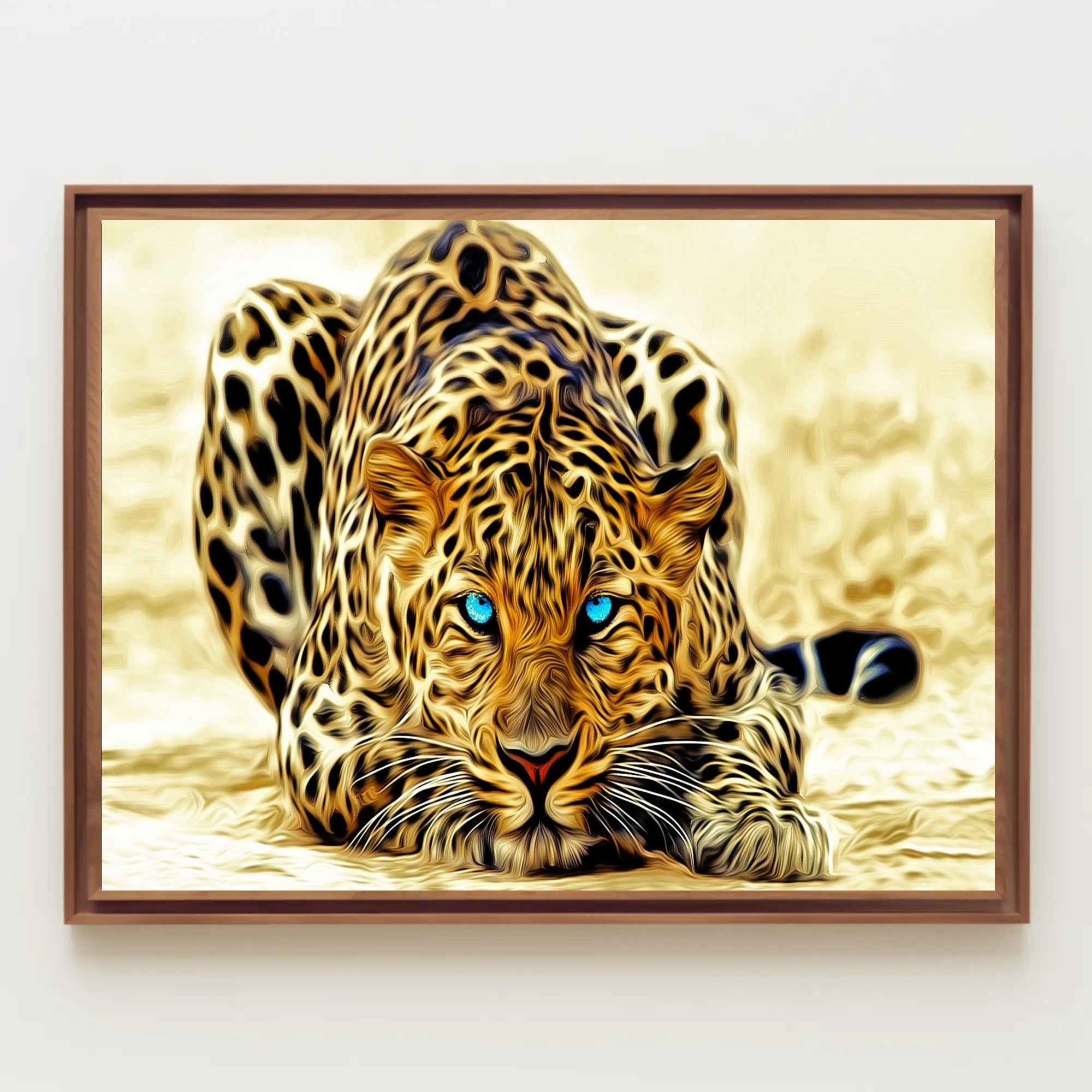 Majestic Leopard Close-Up Art - Animal Poster PosterGoat