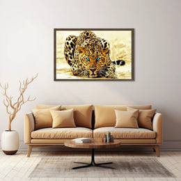 Majestic Leopard Close-Up Art - Animal Poster PosterGoat
