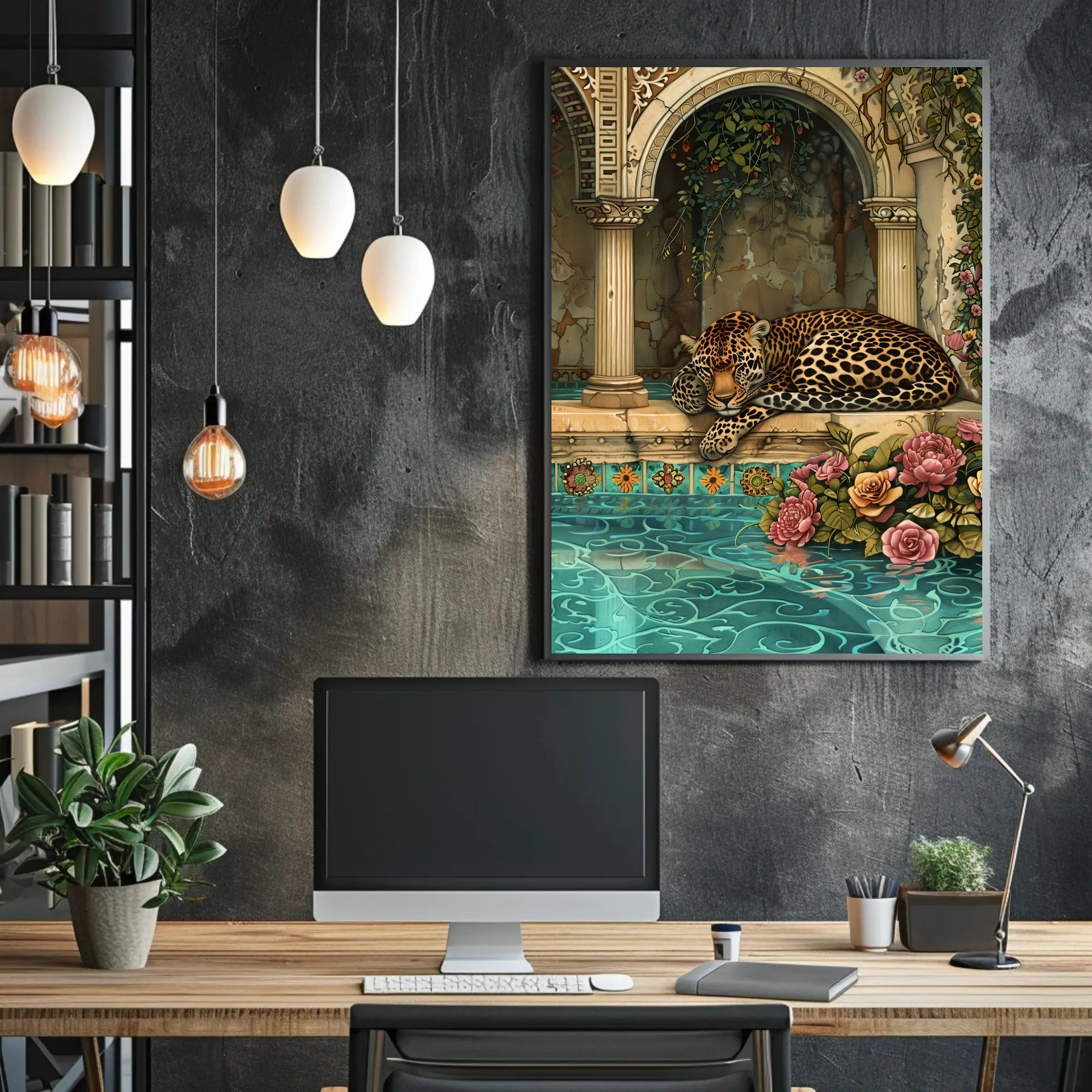 Majestic Leopard by Ornate Archway Animal Poster PosterGoat