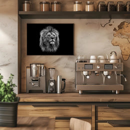 Majestic Lion Art Print: Powerful Symbol of Wilderness - Animal Poster PosterGoat
