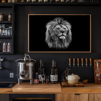 Majestic Lion Art Print: Powerful Symbol of Wilderness - Animal Poster PosterGoat