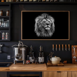 Majestic Lion Art Print: Powerful Symbol of Wilderness - Animal Poster PosterGoat