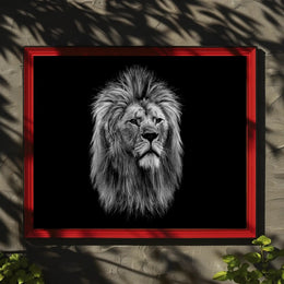 Majestic Lion Art Print: Powerful Symbol of Wilderness - Animal Poster PosterGoat