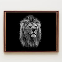 Majestic Lion Art Print: Powerful Symbol of Wilderness - Animal Poster PosterGoat