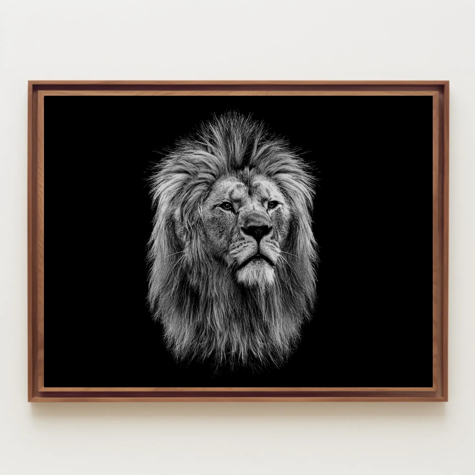 Majestic Lion Art Print: Powerful Symbol of Wilderness - Animal Poster PosterGoat
