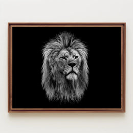 Majestic Lion Art Print: Powerful Symbol of Wilderness - Animal Poster PosterGoat