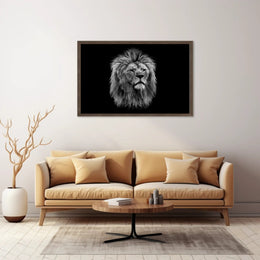 Majestic Lion Art Print: Powerful Symbol of Wilderness - Animal Poster PosterGoat