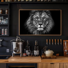 Majestic Lion Gaze Strength and Majesty Animal Poster PosterGoat