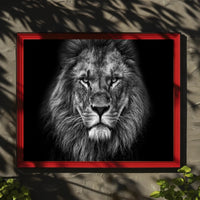 Majestic Lion Gaze Strength and Majesty Animal Poster PosterGoat
