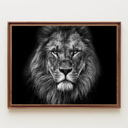 Majestic Lion Gaze Strength and Majesty Animal Poster PosterGoat