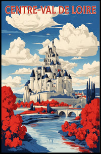 Majestic Loire Valley Castle Travel Poster PosterGoat