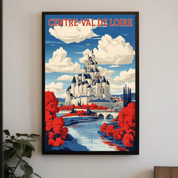 Majestic Loire Valley Castle Travel Poster PosterGoat