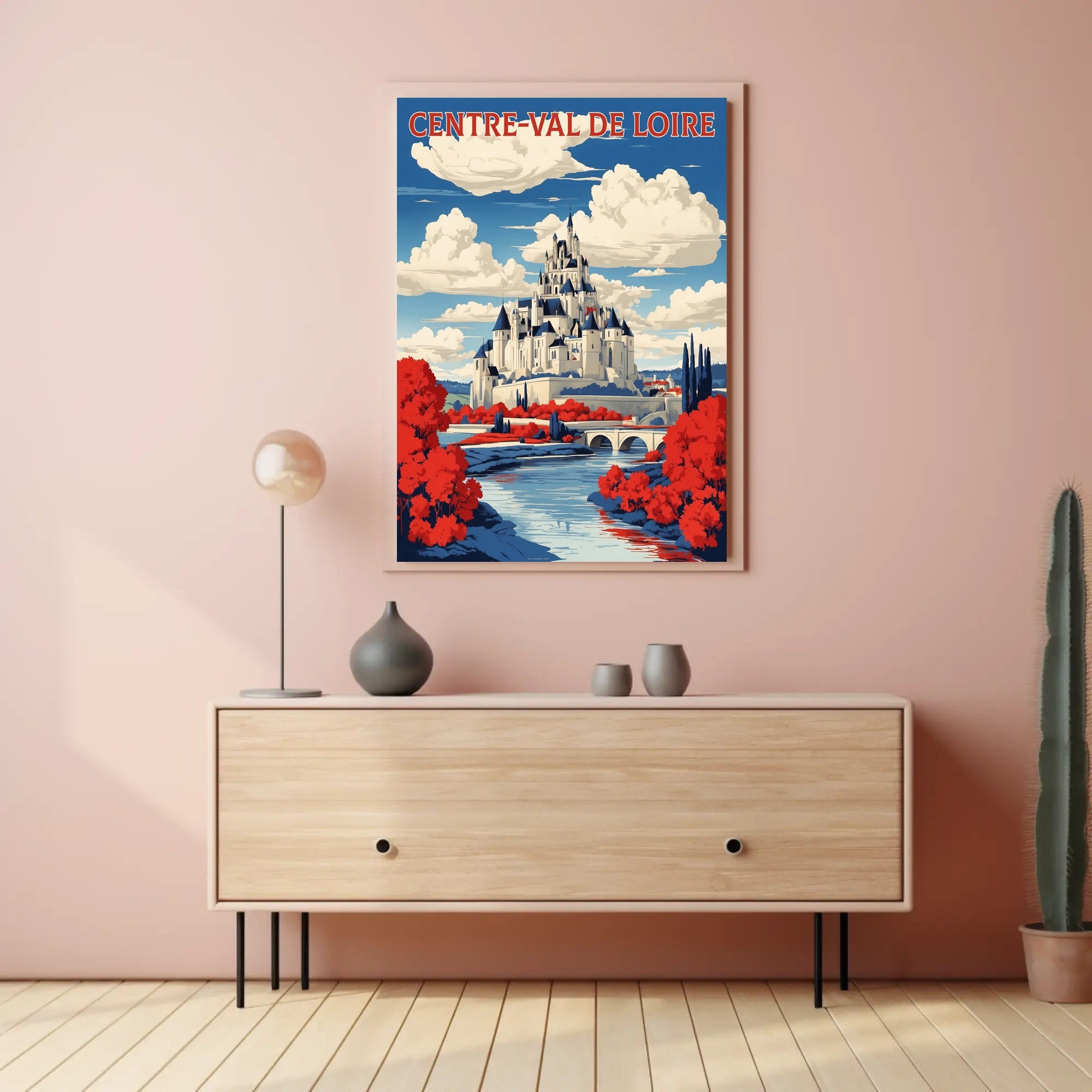 Majestic Loire Valley Castle Travel Poster PosterGoat
