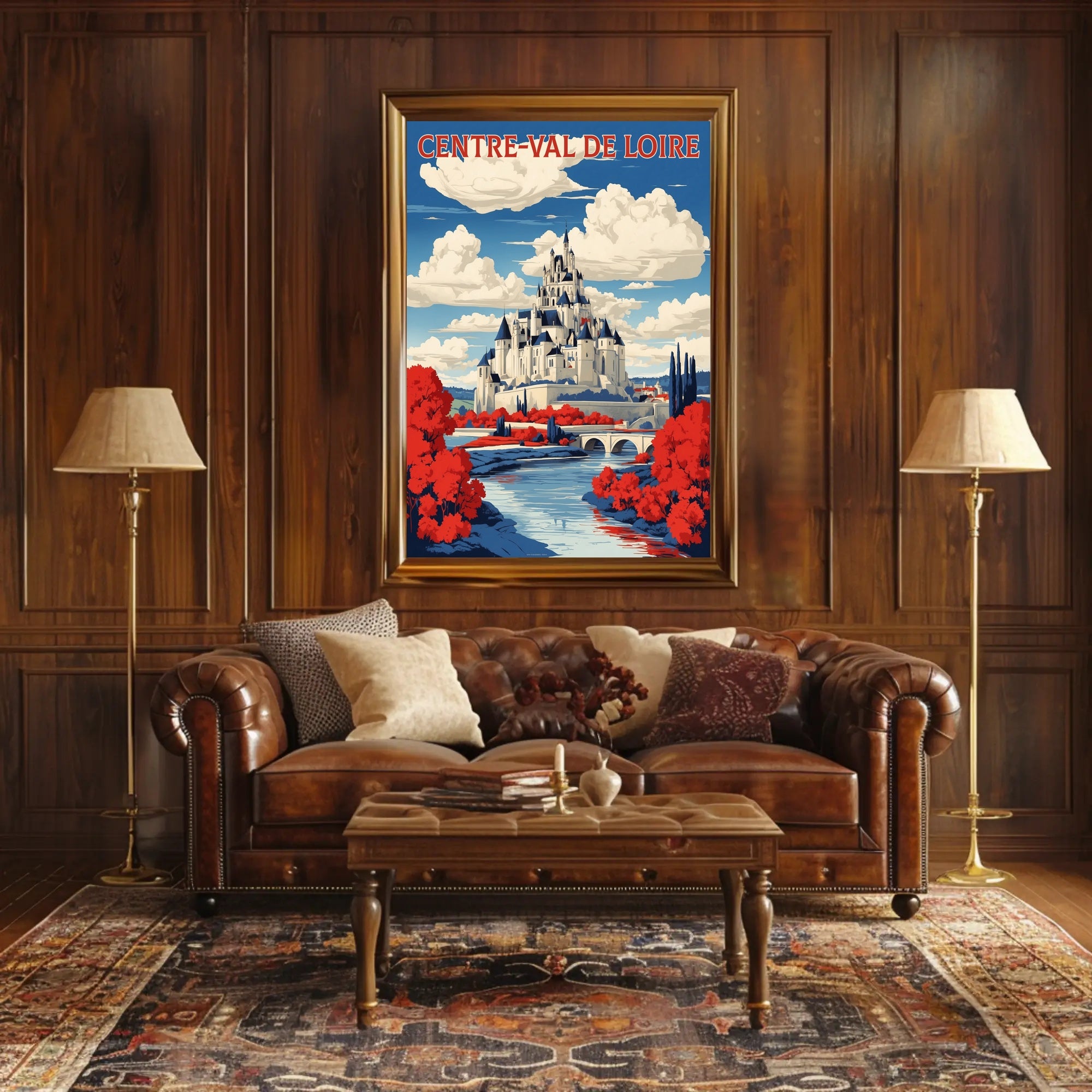 Majestic Loire Valley Castle Travel Poster PosterGoat