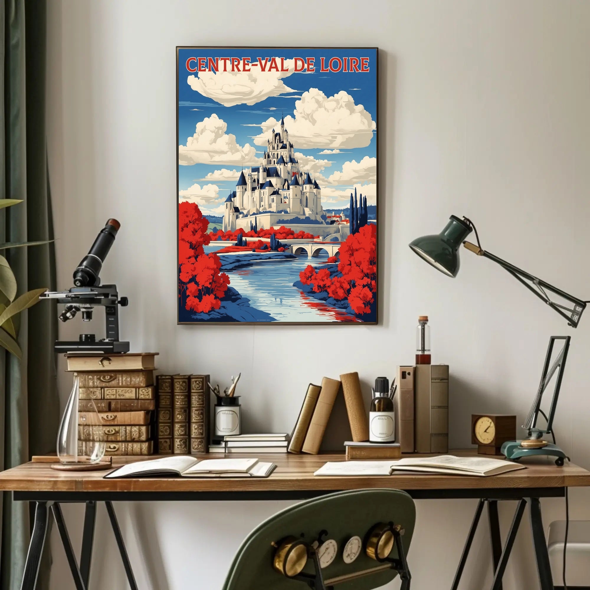 Majestic Loire Valley Castle Travel Poster PosterGoat