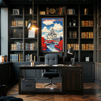Majestic Loire Valley Castle Travel Poster PosterGoat