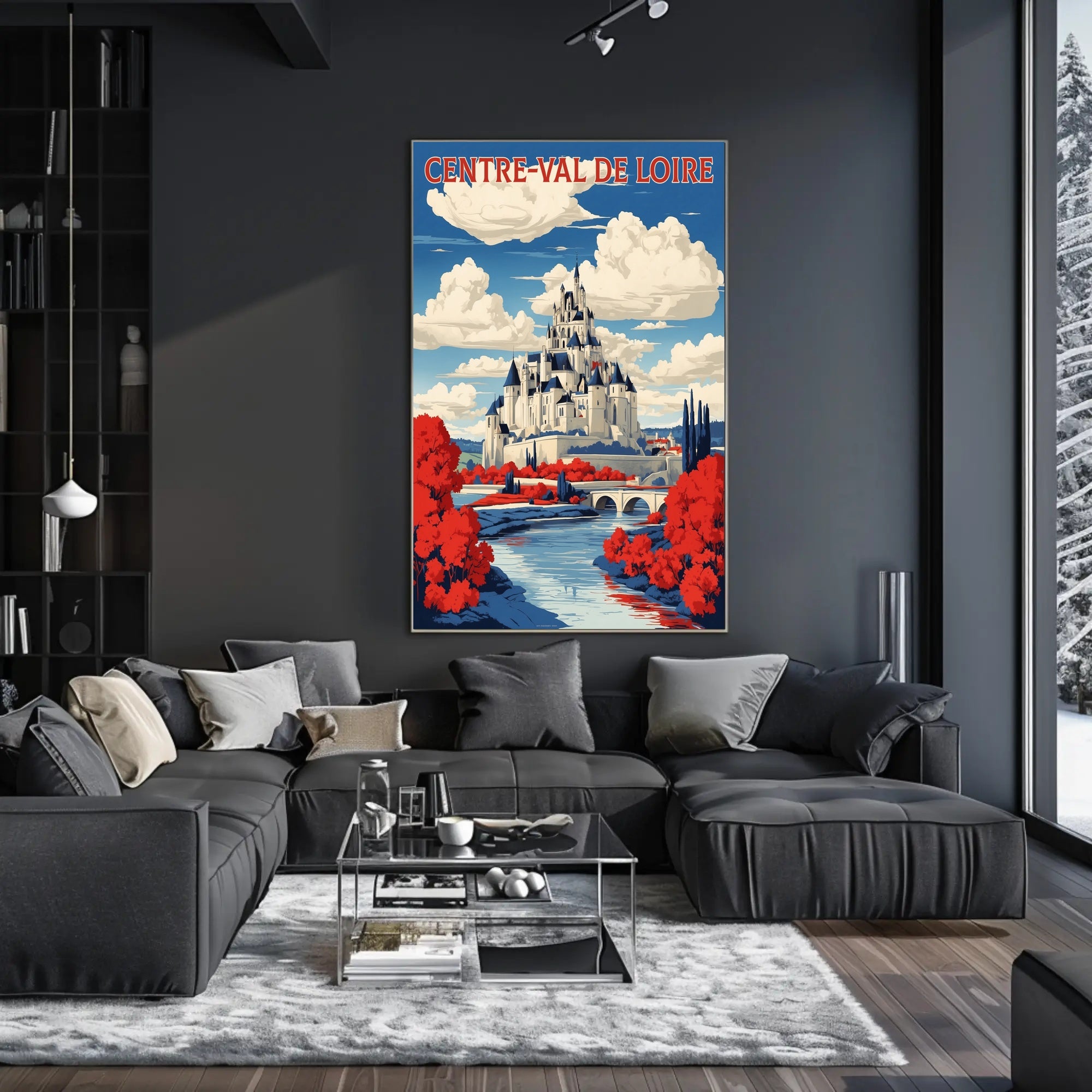 Majestic Loire Valley Castle Travel Poster PosterGoat