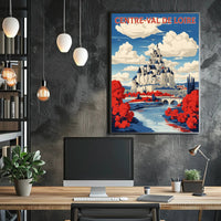 Majestic Loire Valley Castle Travel Poster PosterGoat