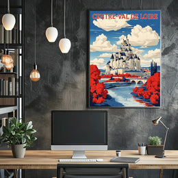 Majestic Loire Valley Castle Travel Poster PosterGoat