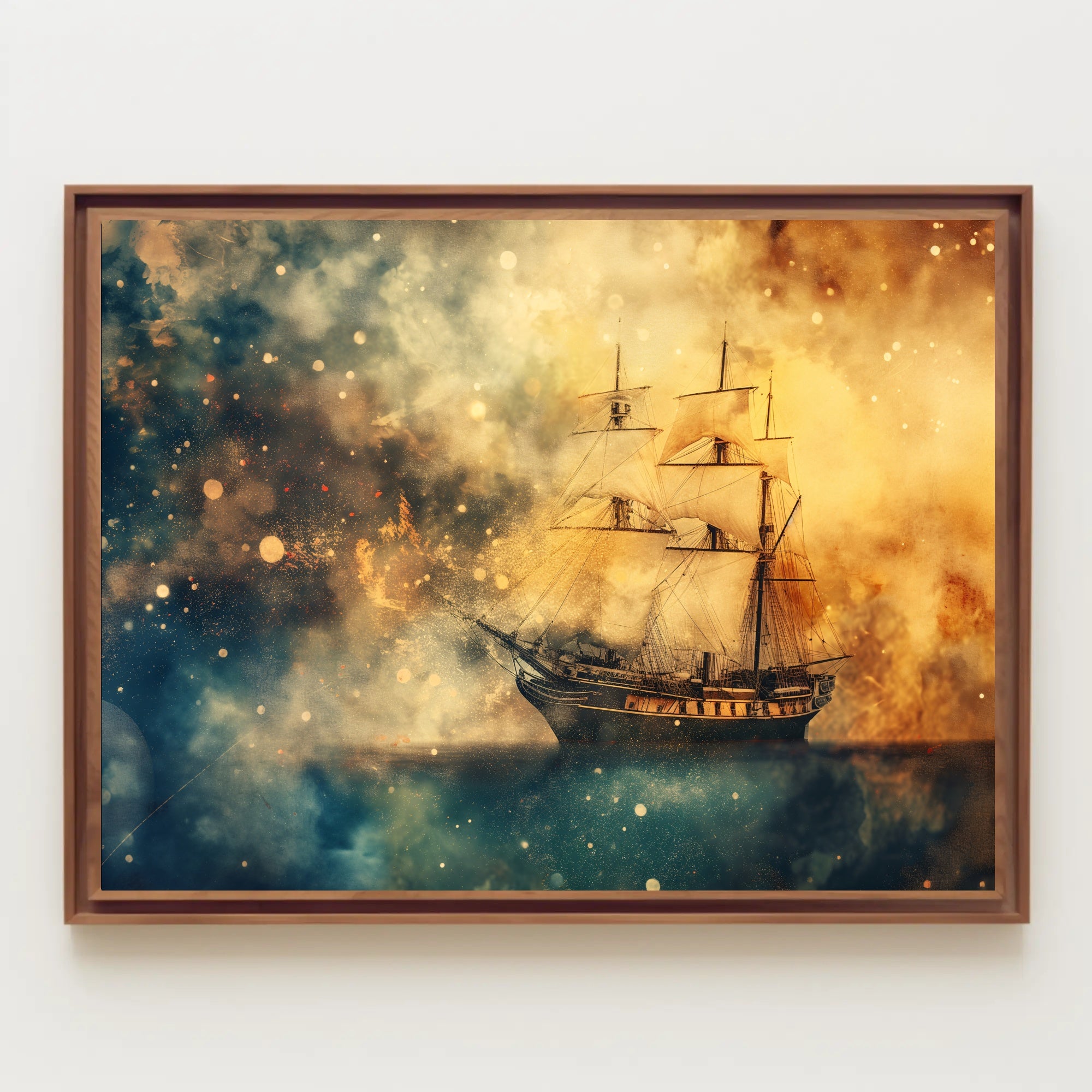 Majestic Maritime Adventure 18th Century Artistic Poster PosterGoat
