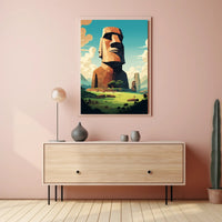 Majestic Moai Statues Easter Island Cultural Heritage Poster PosterGoat