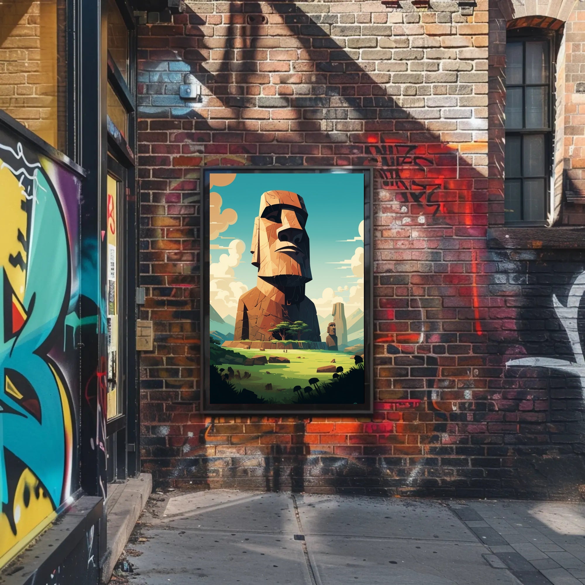 Majestic Moai Statues Easter Island Cultural Heritage Poster PosterGoat