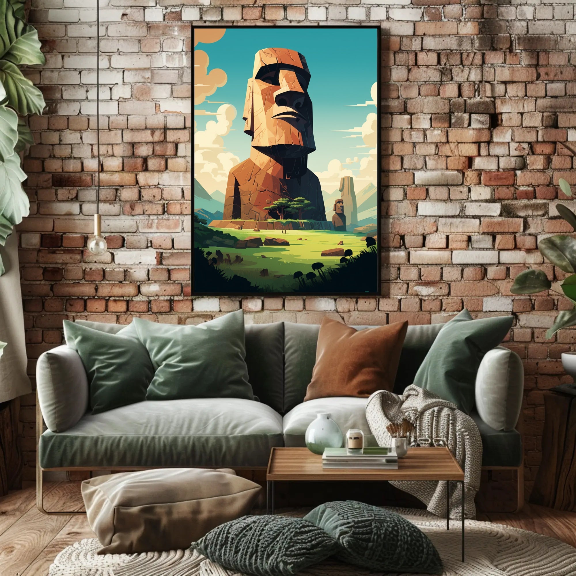 Majestic Moai Statues Easter Island Cultural Heritage Poster PosterGoat