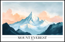 Majestic Mount Everest Travel Poster PosterGoat