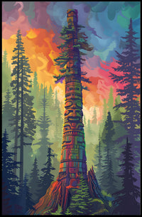 Majestic Mountain Landscape Art Poster PosterGoat