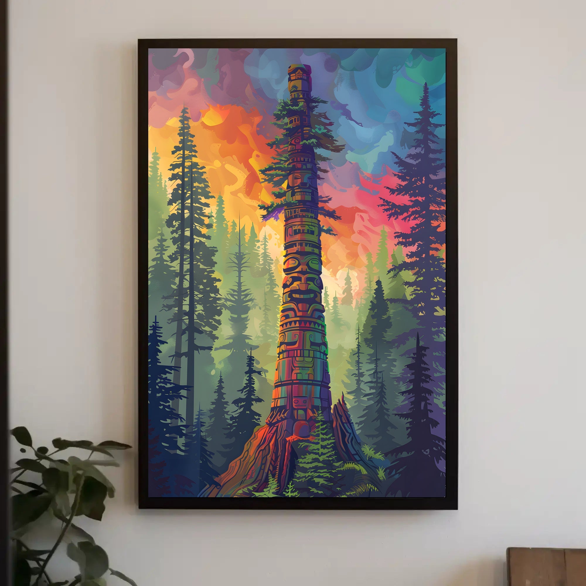 Majestic Mountain Landscape Art Poster PosterGoat